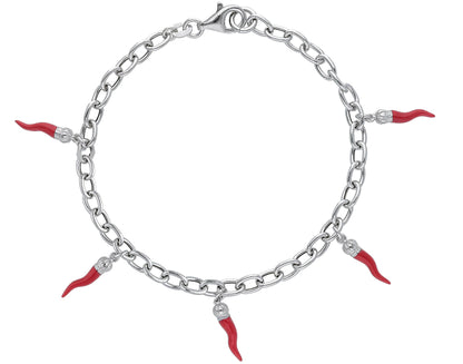 Bracciale in argento modello I cornetti